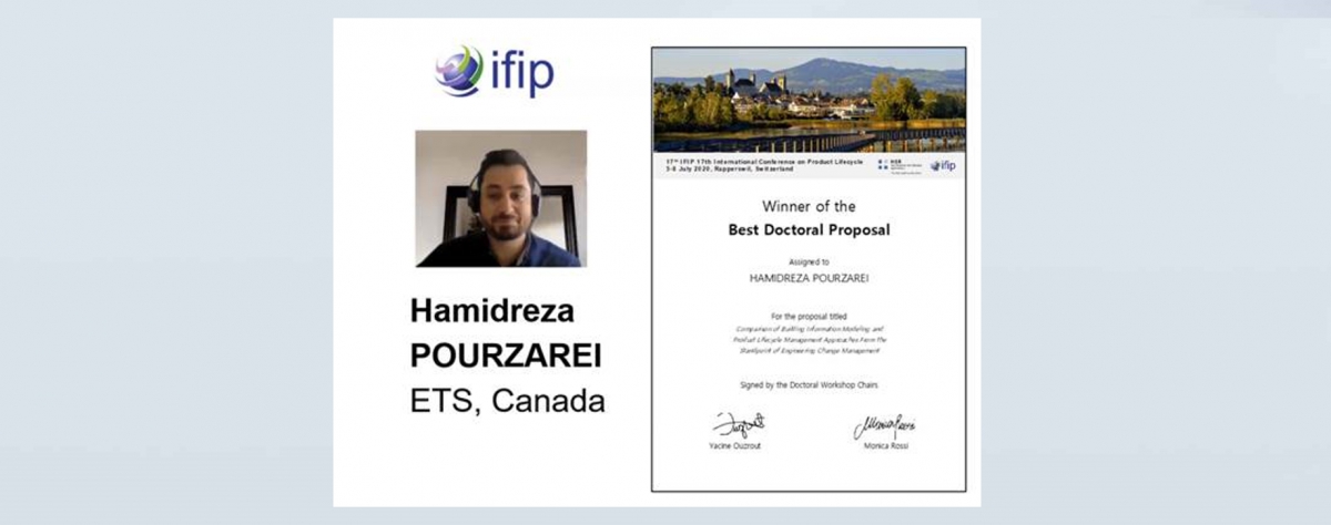 The Best Doctoral Proposal prize awarded to Hamidreza Pourzarei